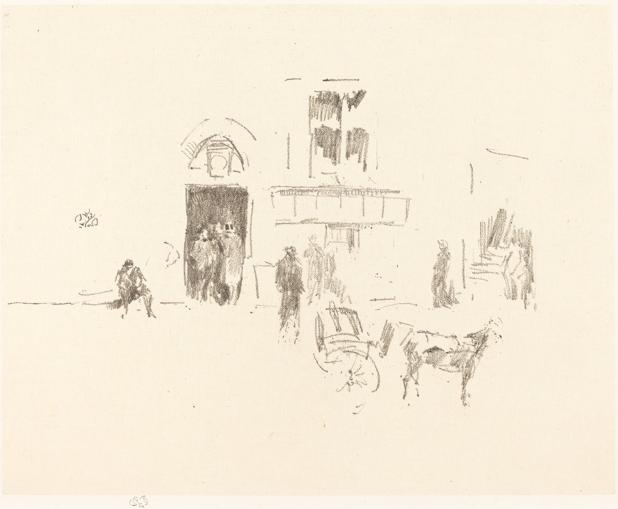 Gaiety Bühnentür, 1879-1887 von James Abbott McNeill Whistler
