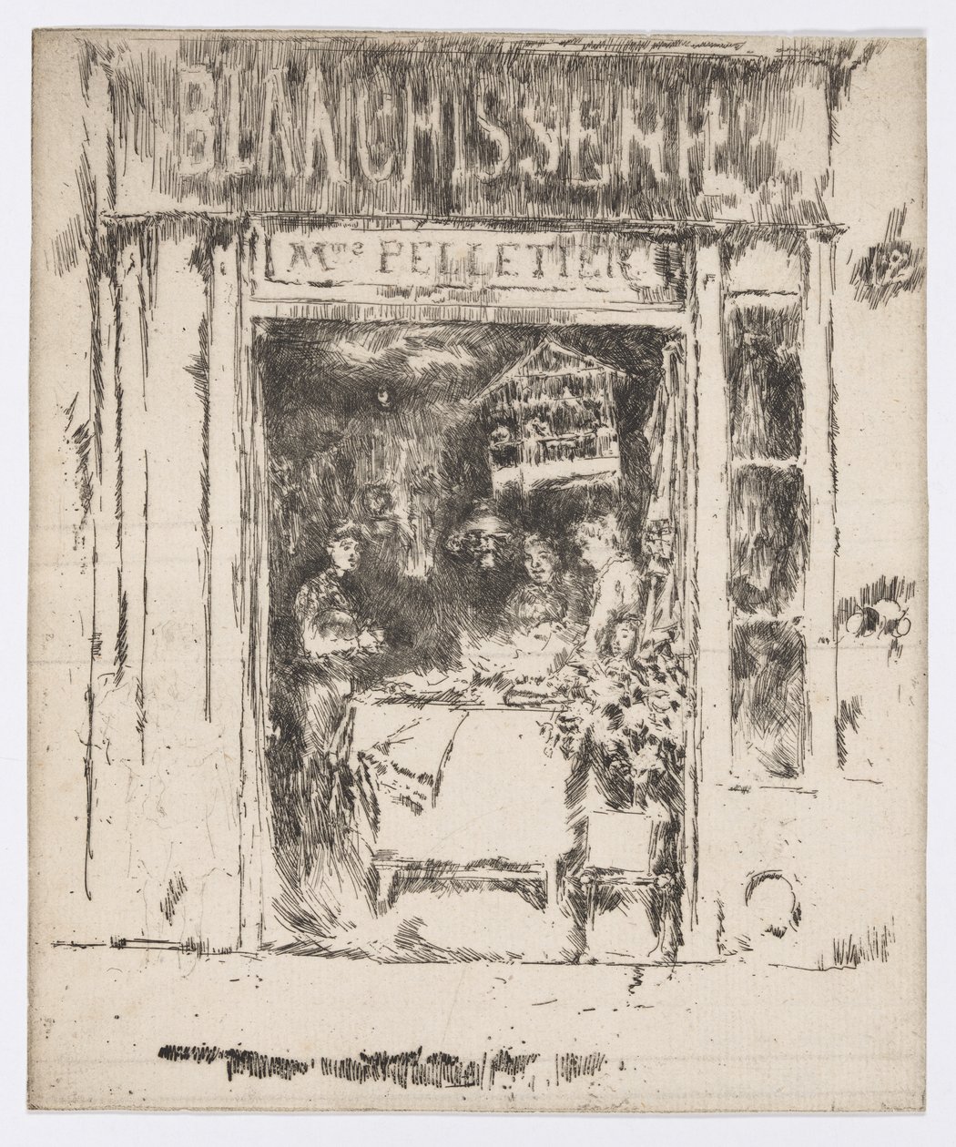 Mme Pelletier, Blanchisserie, Paris, ca. 1892-93 von James Abbott McNeill Whistler