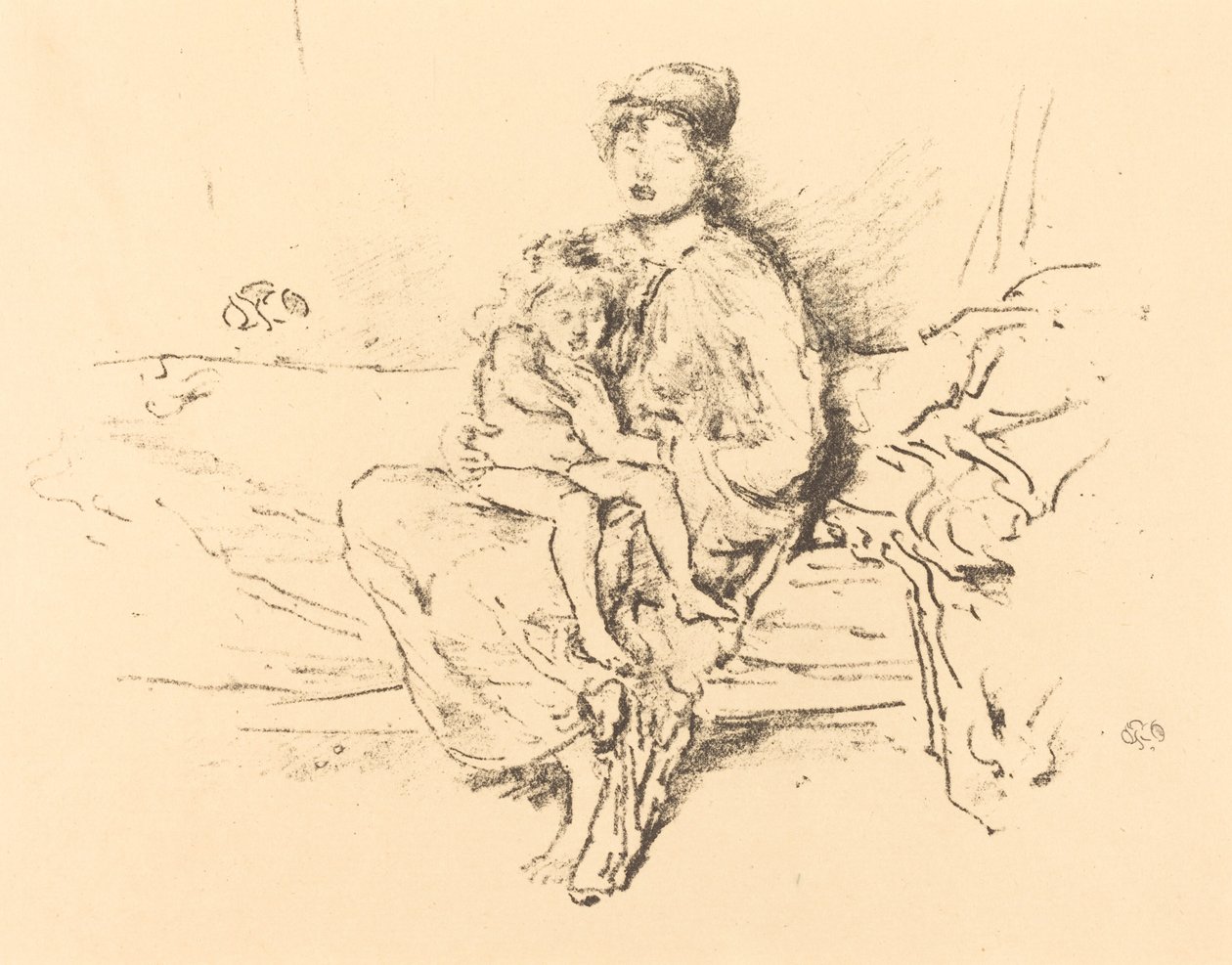 Mutter und Kind, Nr. 2, 1891-1895 von James Abbott McNeill Whistler