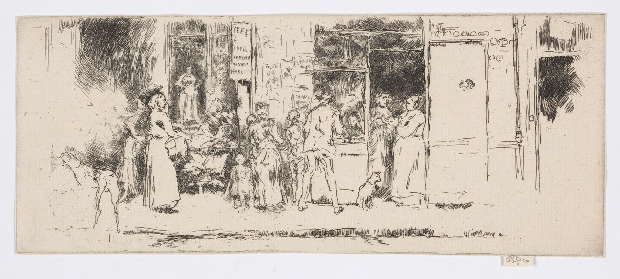 Zeitungsstand, Rue de Seine, ca. 1892-93 von James Abbott McNeill Whistler