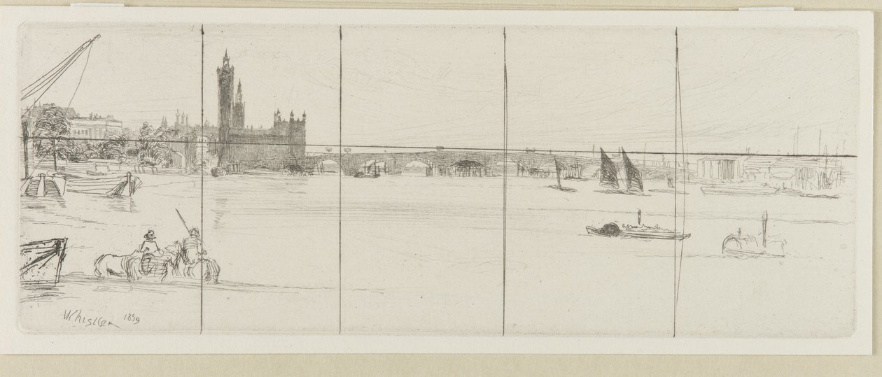 Alte Westminster Bridge, 1859 von James Abbott McNeill Whistler