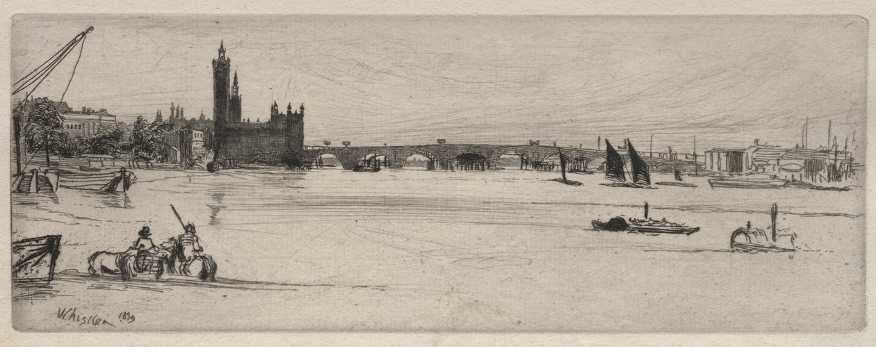 Alte Westminster-Brücke, 1859 von James Abbott McNeill Whistler