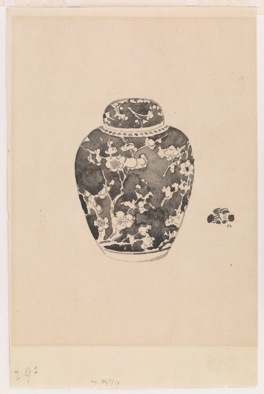 Oviforme Ingwerkrug mit glockenförmigem Deckel von James Abbott McNeill Whistler