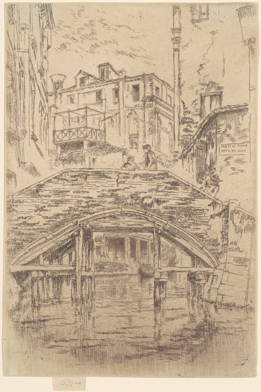 Ponte del Piovan, 1879-1880 von James Abbott McNeill Whistler