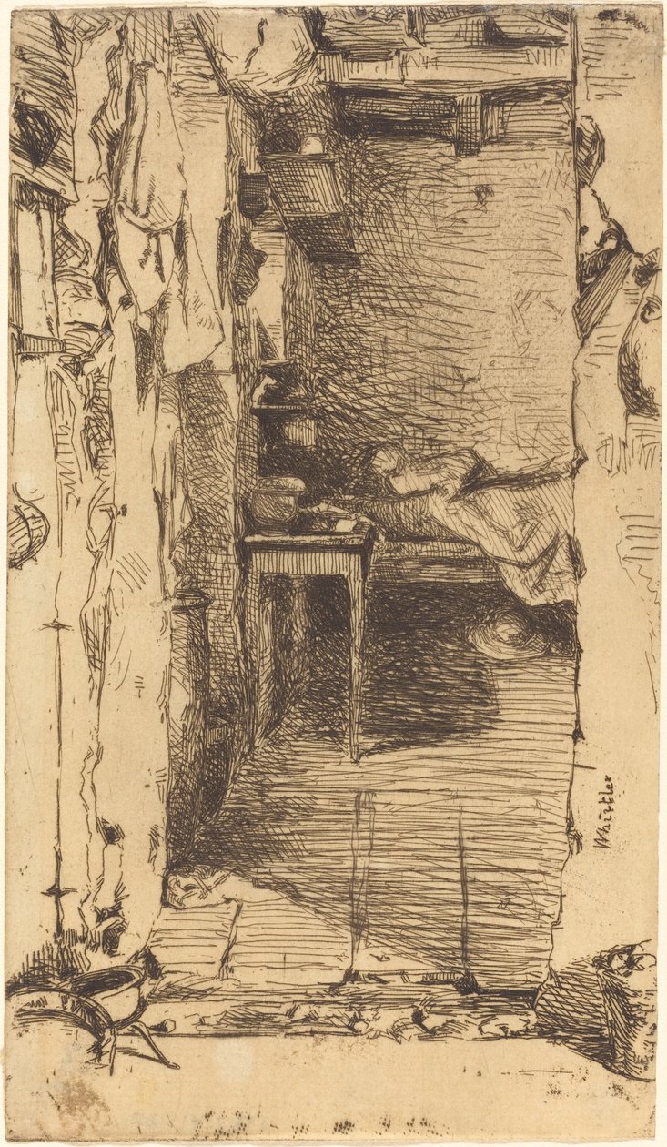 Lumpensammler, Quartier Mouffetard, Paris, 1858 von James Abbott McNeill Whistler