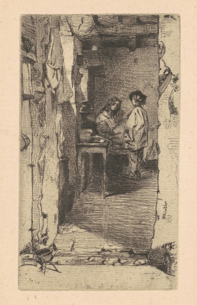 Lumpensammler, Quartier Mouffetard, Paris, 1858 von James Abbott McNeill Whistler
