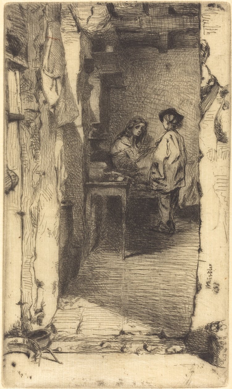 Lumpensammler, Quartier Mouffetard, Paris, 1858 von James Abbott McNeill Whistler