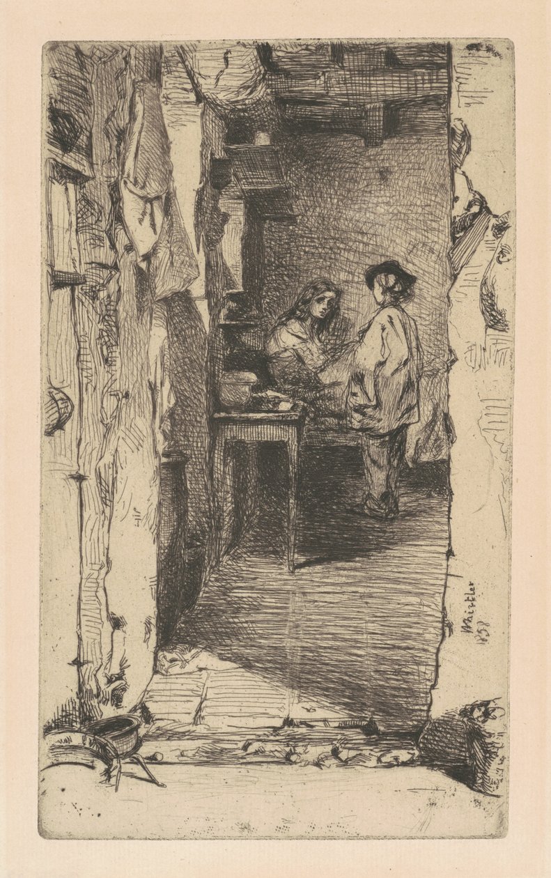 Lumpensammler, Quartier Mouffetard, Paris, 1858 von James Abbott McNeill Whistler