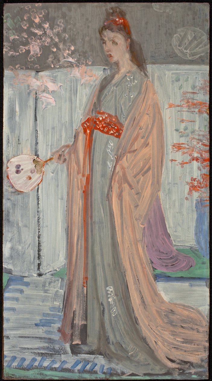 Skizze für Rose und Silber: La Princesse du Pays de la Porcelaine, 1863-64 von James Abbott McNeill Whistler