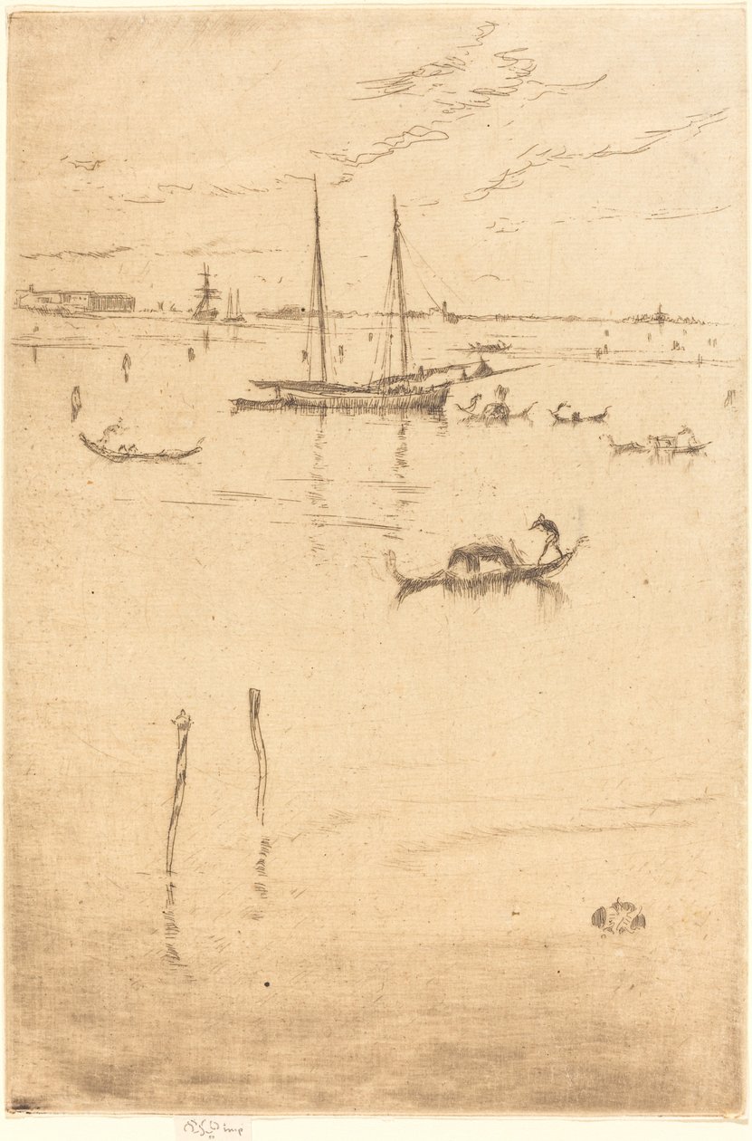 Die kleine Lagune, 1879-1880 von James Abbott McNeill Whistler