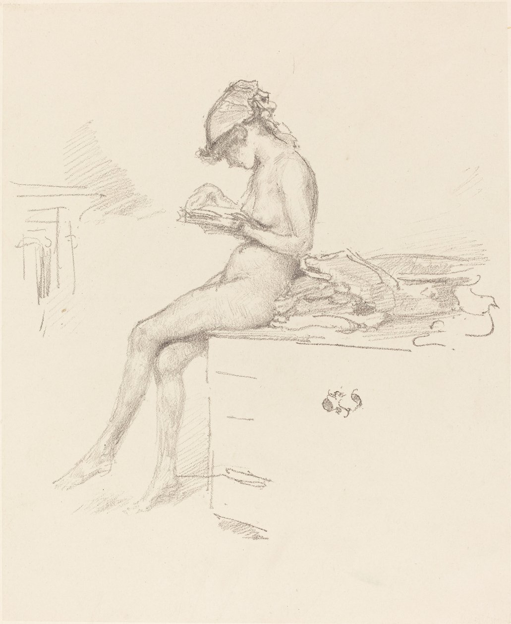 Das kleine nackte Modell beim Lesen von James Abbott McNeill Whistler