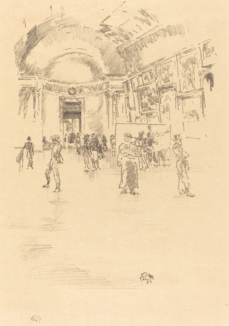 Die lange Galerie, Louvre, 1894 von James Abbott McNeill Whistler