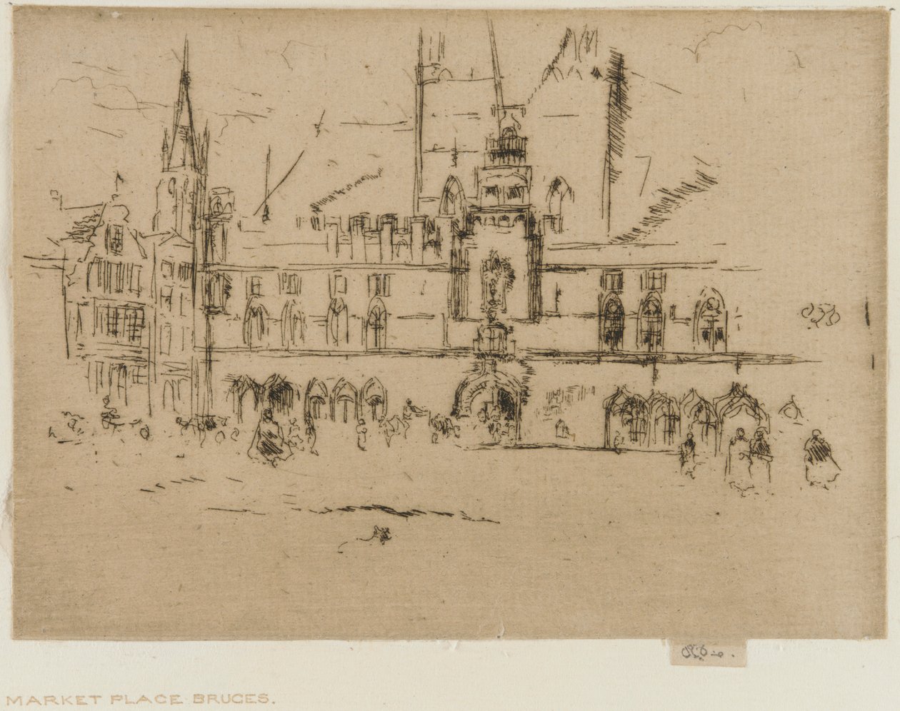 Der Markt, Brügge, 1887 von James Abbott McNeill Whistler