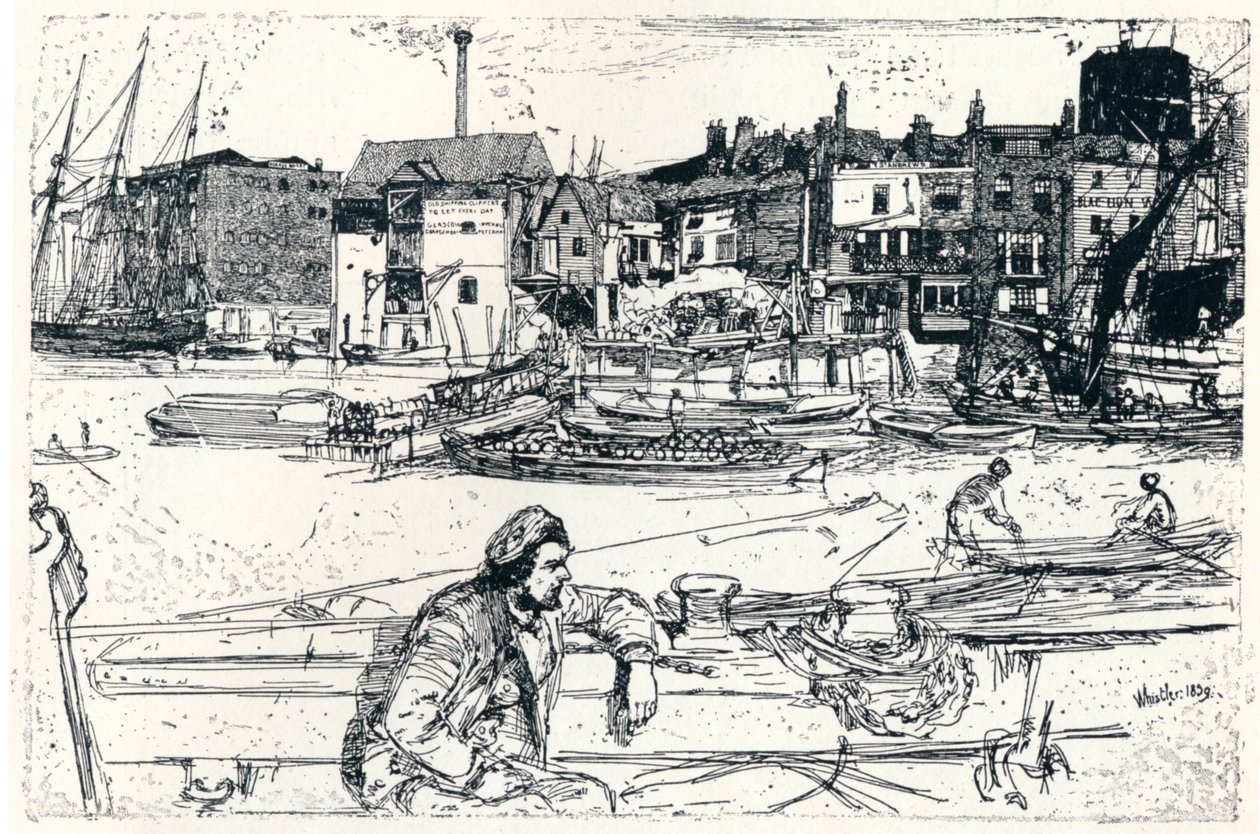 Der Pool von London, 1859, 1904 von James Abbott McNeill Whistler