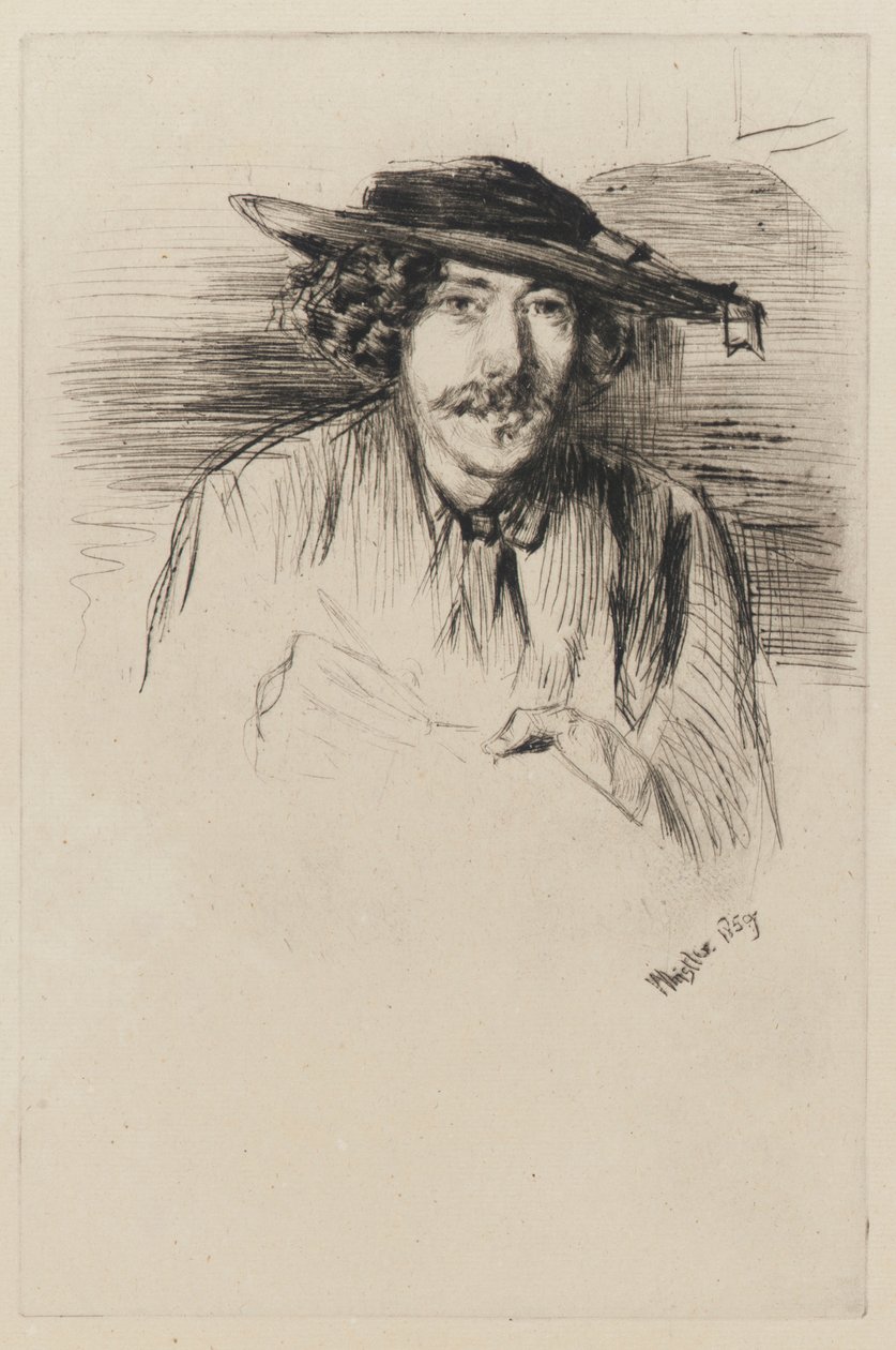 Whistler mit Hut, 1859 von James Abbott McNeill Whistler
