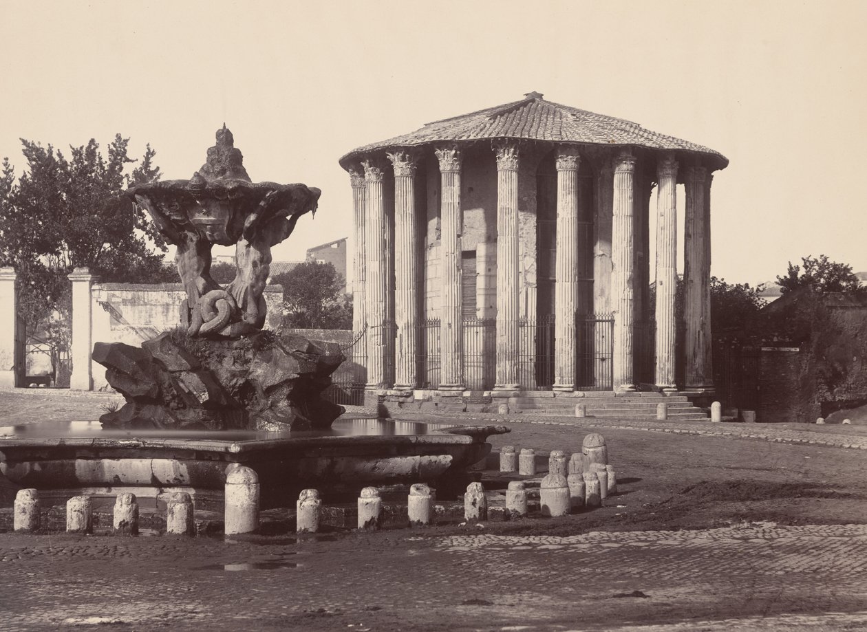 Tempel der Vesta und Brunnen, Rom von James Anderson