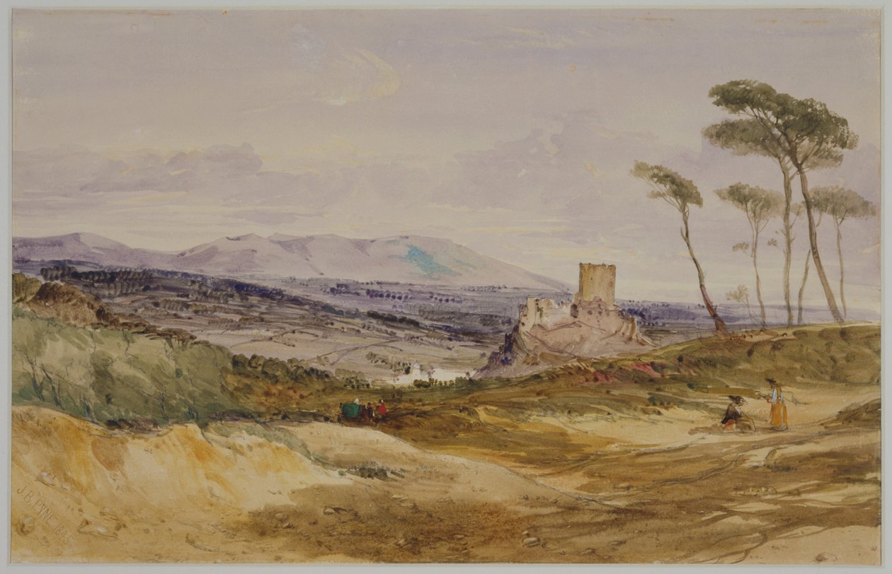 Landschaft mit Schloss und Figuren von James Baker Pyne