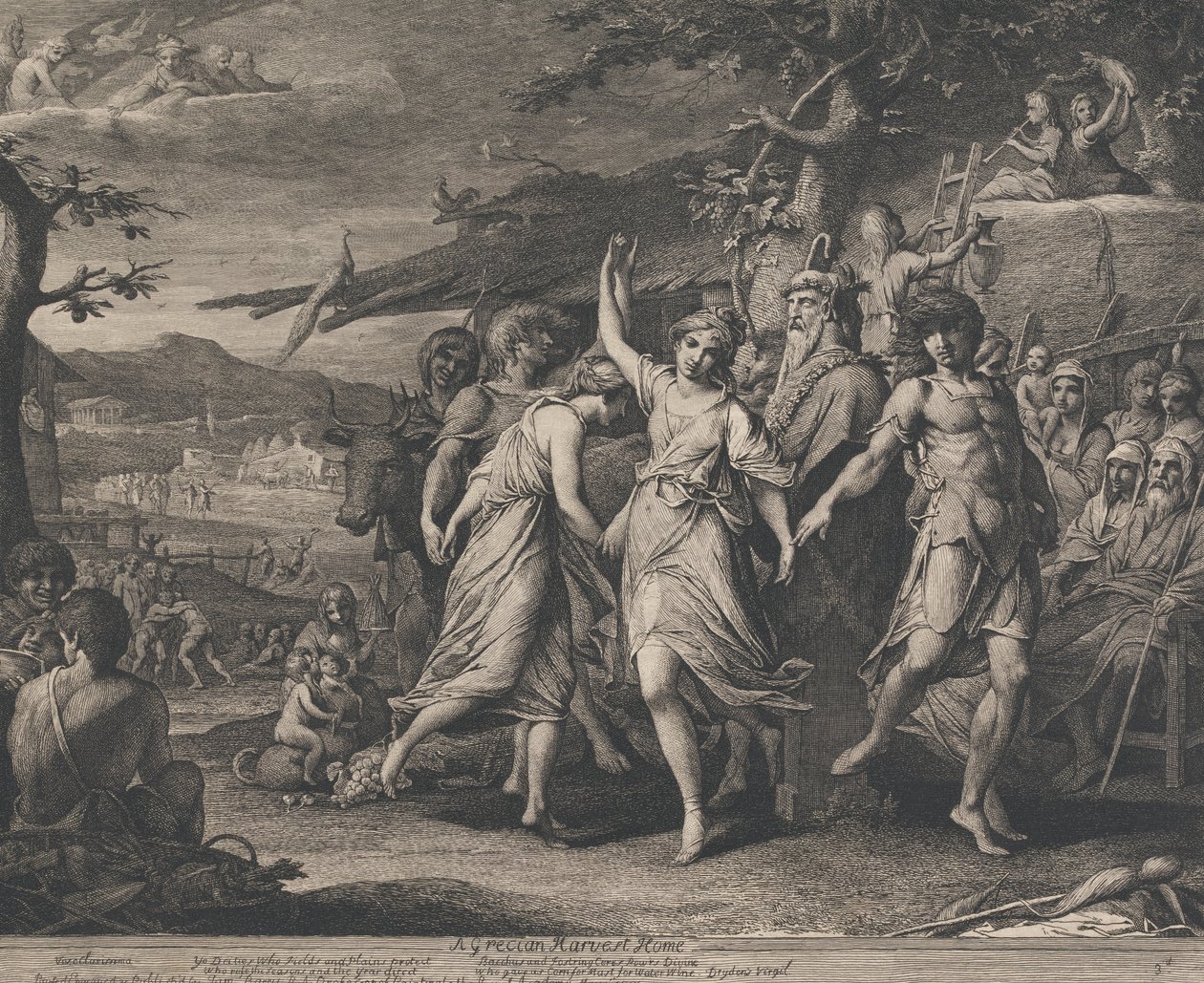 Eine griechische Erntefeier (Entwürfe für die Wände des Großen Saals der Gesellschaft zur Förderung der Künste) von James Barry