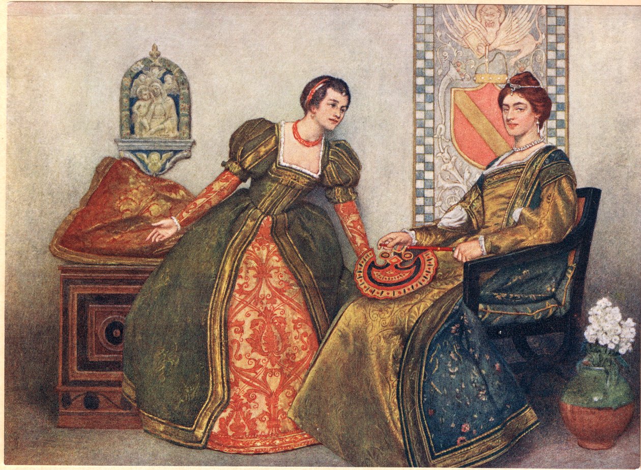 Portia und Nerissa, Illustration aus 