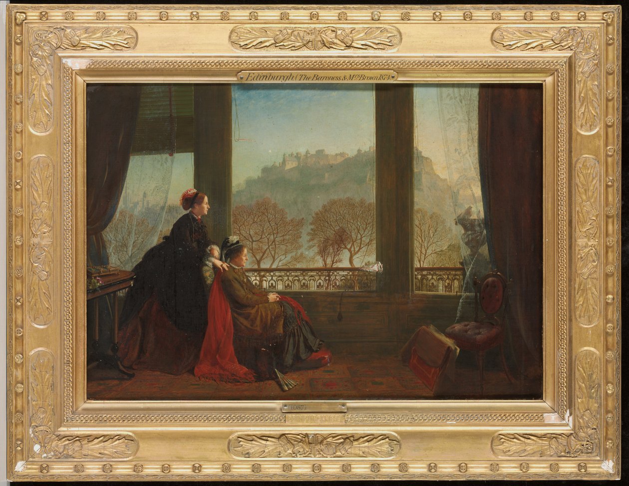 Porträt der Baronin Burdett Coutts und ihrer Begleiterin Mrs. Brown, Edinburgh, 1874 von James Drummond