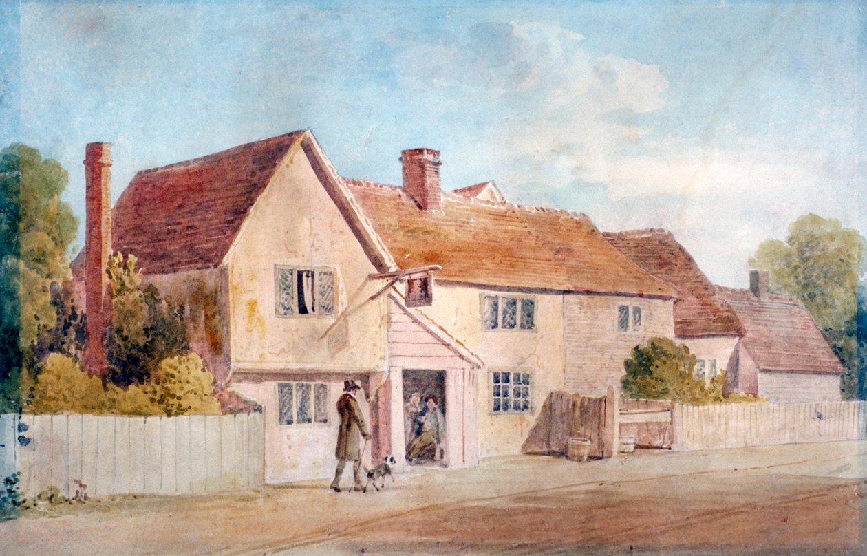 Cottages in Chadwell, Essex, 19. Jahrhundert von James Duffield Harding