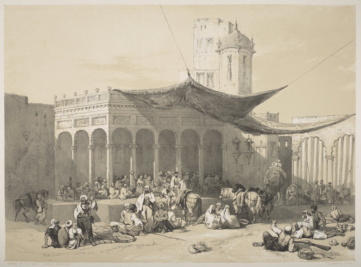 Panjab: Sikh-Soldaten erhalten ihren Sold im königlichen Durbar, Lahore von James Duffield Harding