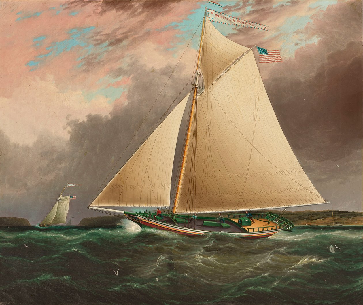 Hudson River Sloop Phillip R. Paulding von James E. Buttersworth