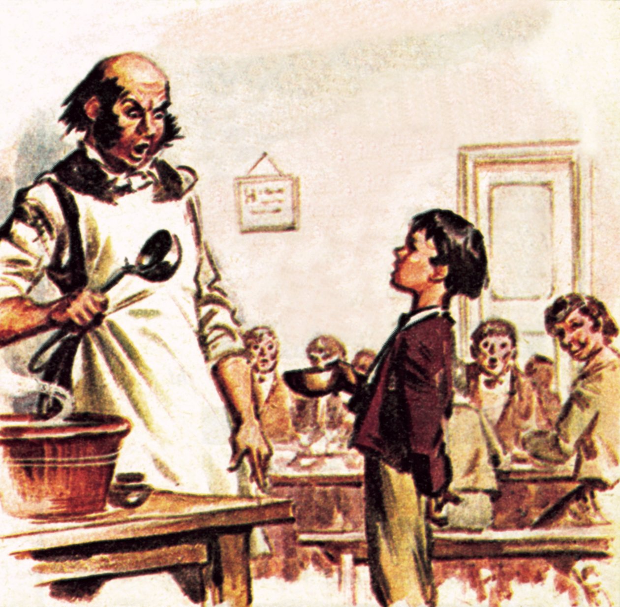 Oliver Twist bittet um mehr von James Edwin McConnell