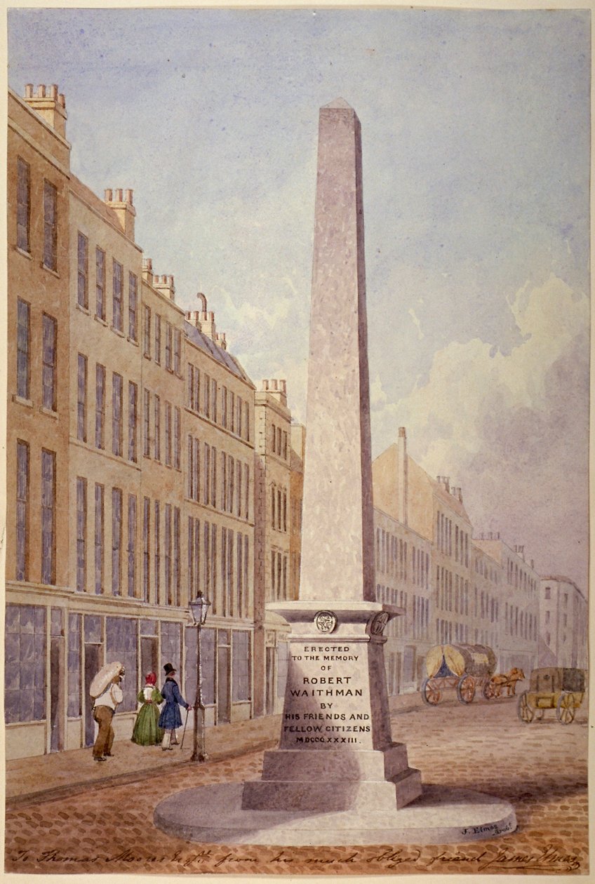 Denkmal an der Kreuzung von Farringdon Street und Fleet Street, City of London von James Elmes