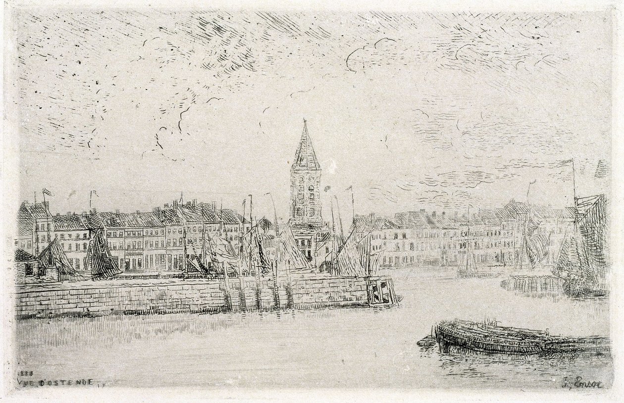 Ansicht von Ostende im Osten von James Ensor