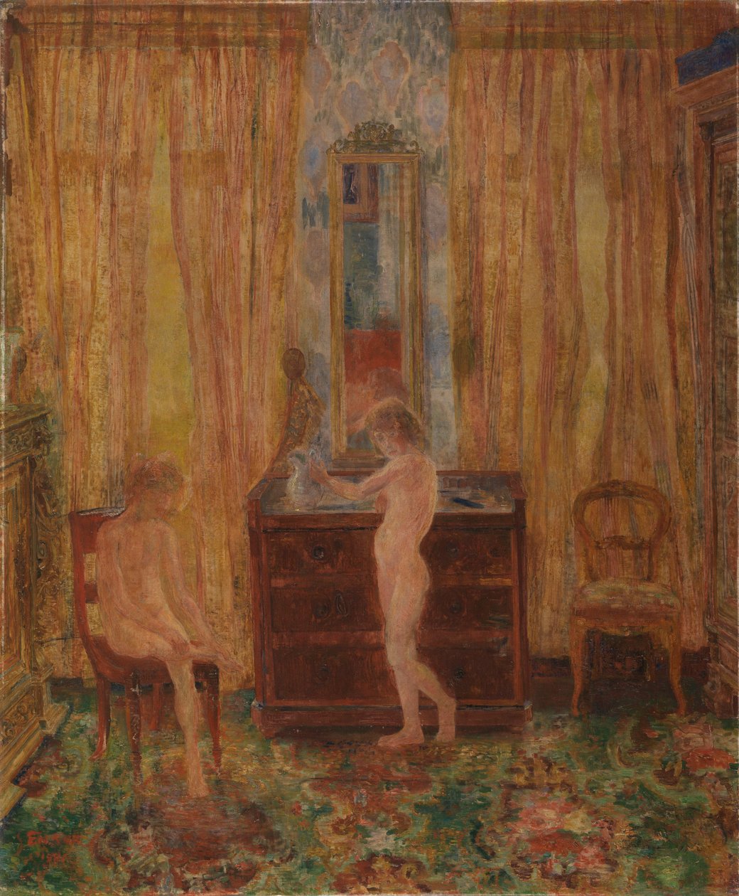 Kinder bei der Morgentoilette von James Ensor