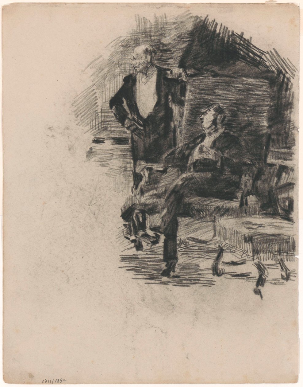 Sitzender und stehender Herr von James Ensor