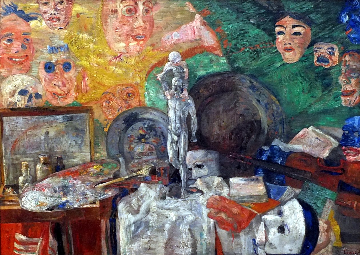 Stillleben im Atelier von James Ensor