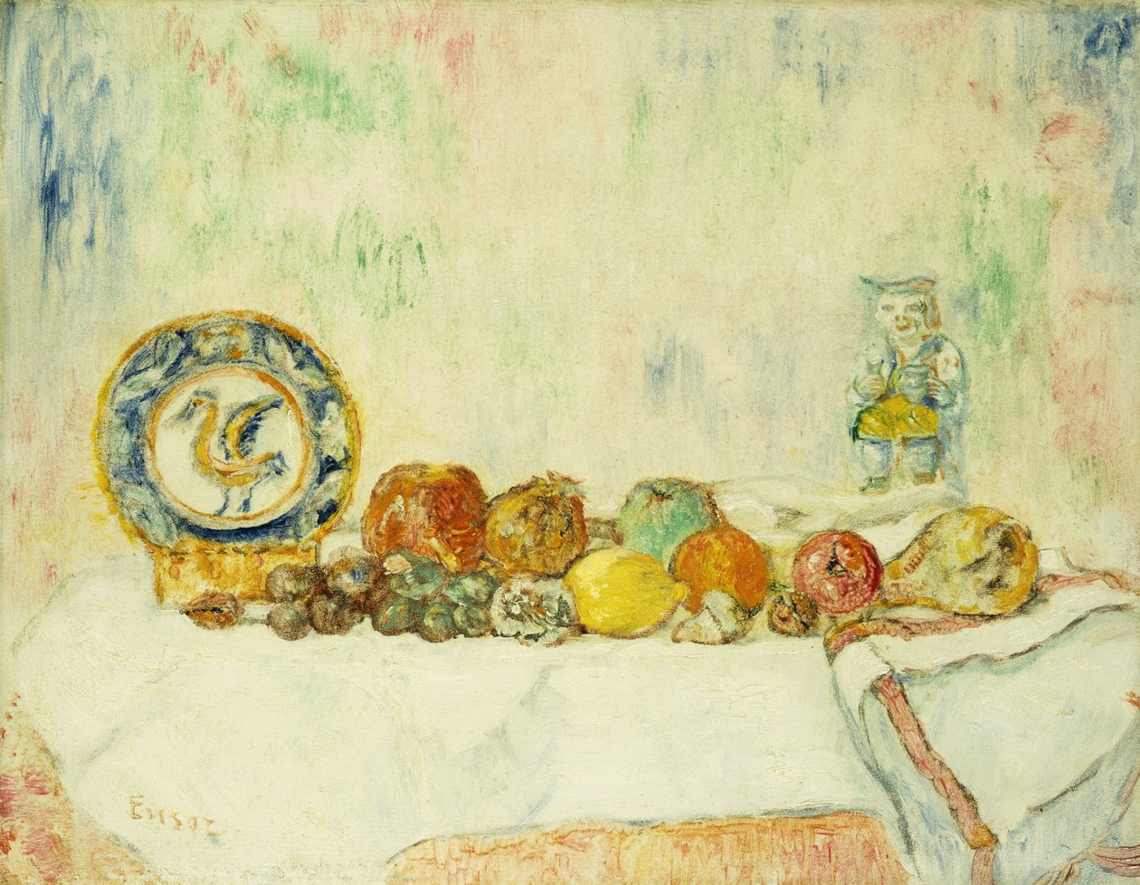 Stillleben mit Früchten von James Ensor