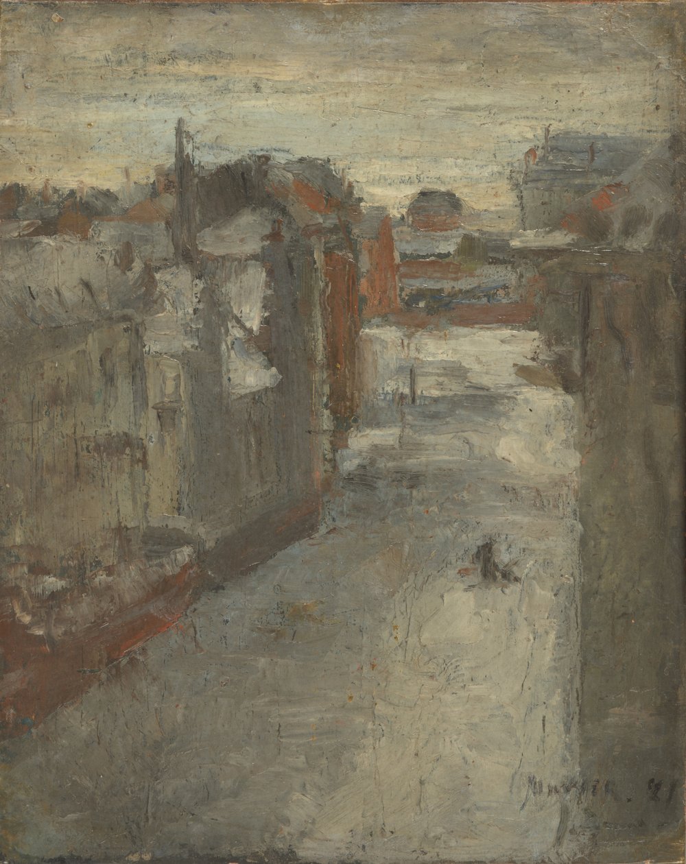 Die Van Iseghemlaan im Schnee von James Ensor