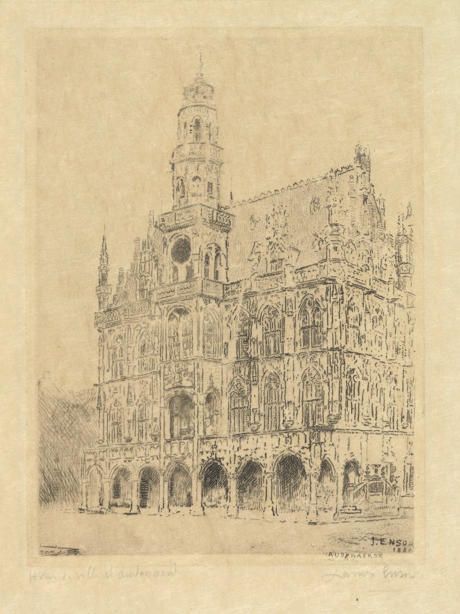 Rathaus von Oudenaarde von James Ensor
