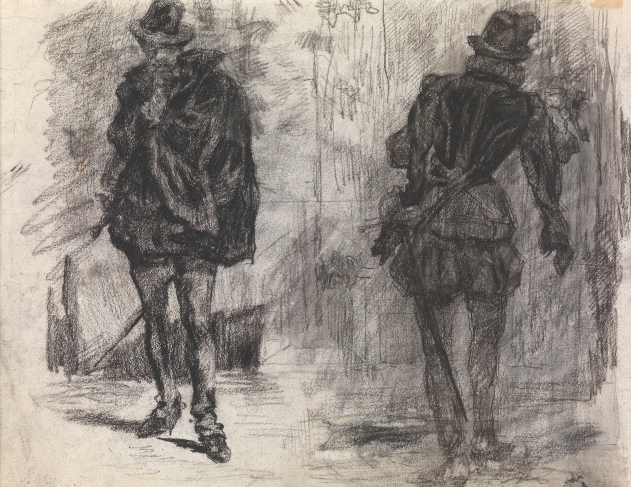 Zwei spanische Soldaten, einer von vorne, der andere von hinten gesehen von James Ensor