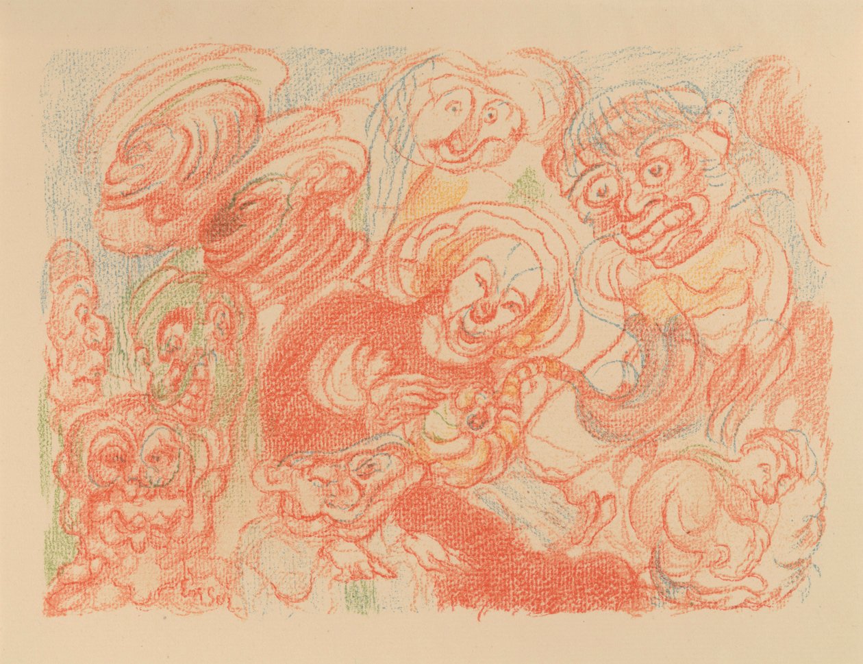Die Heilige Familie (aus: Szenen aus dem Leben Christi) von James Ensor