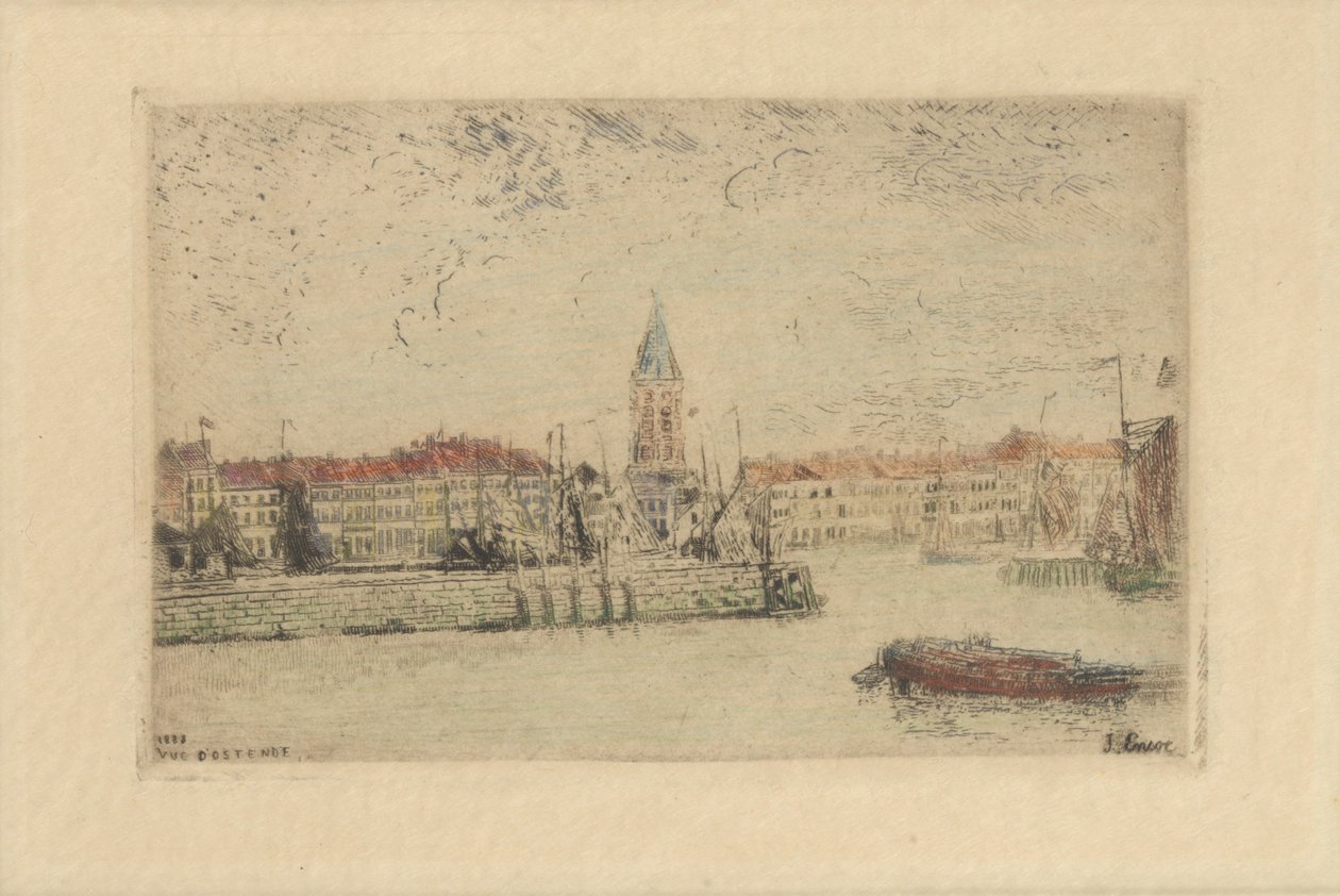 Blick auf Ostende im Osten von James Ensor