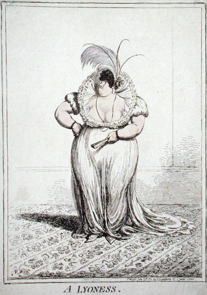 Eine Löwin, veröffentlicht von Hannah Humphrey 1801 von James Gillray