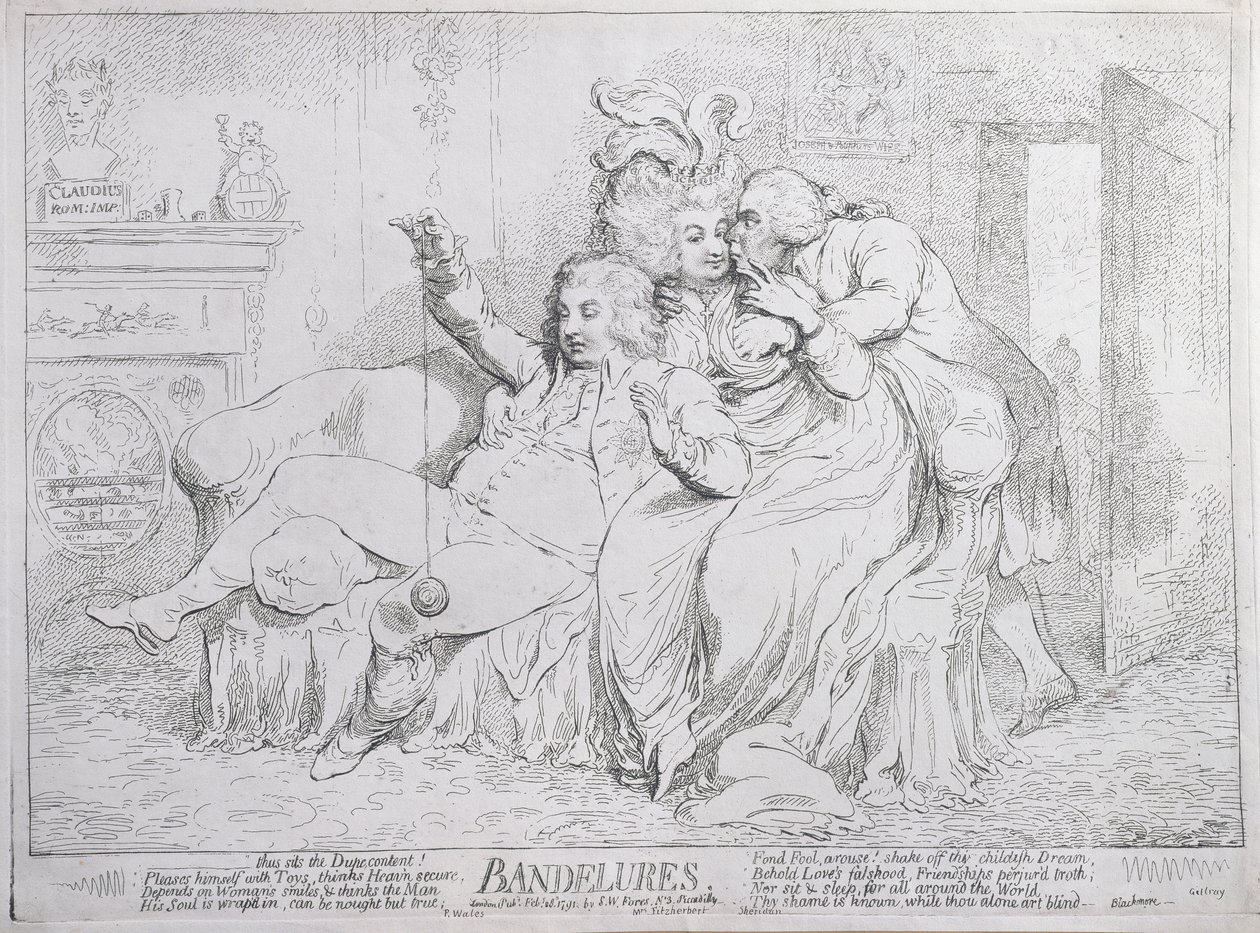 Bandelures, veröffentlicht von S.W. Fores 1791 von James Gillray