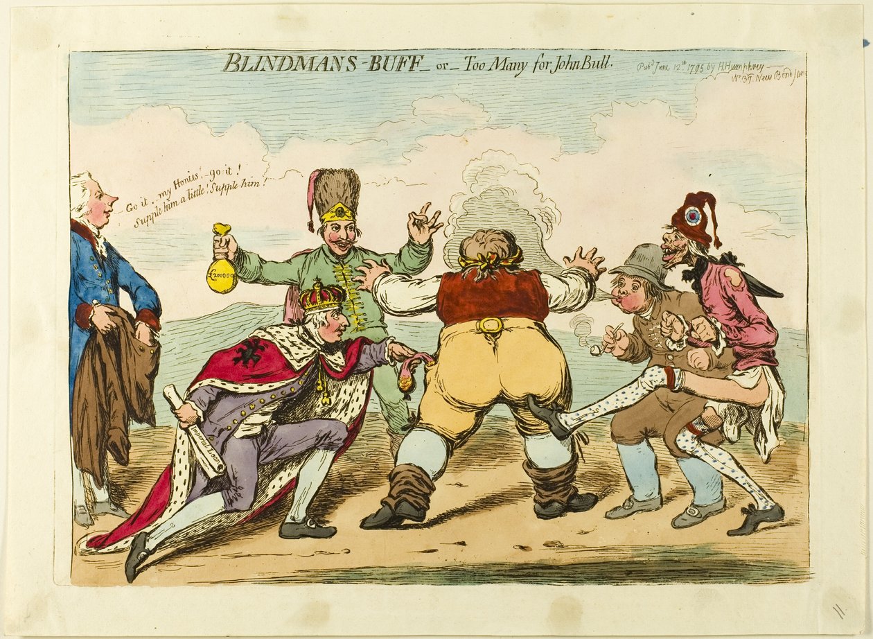 Blindekuh oder Zu viele für John Bull von James Gillray