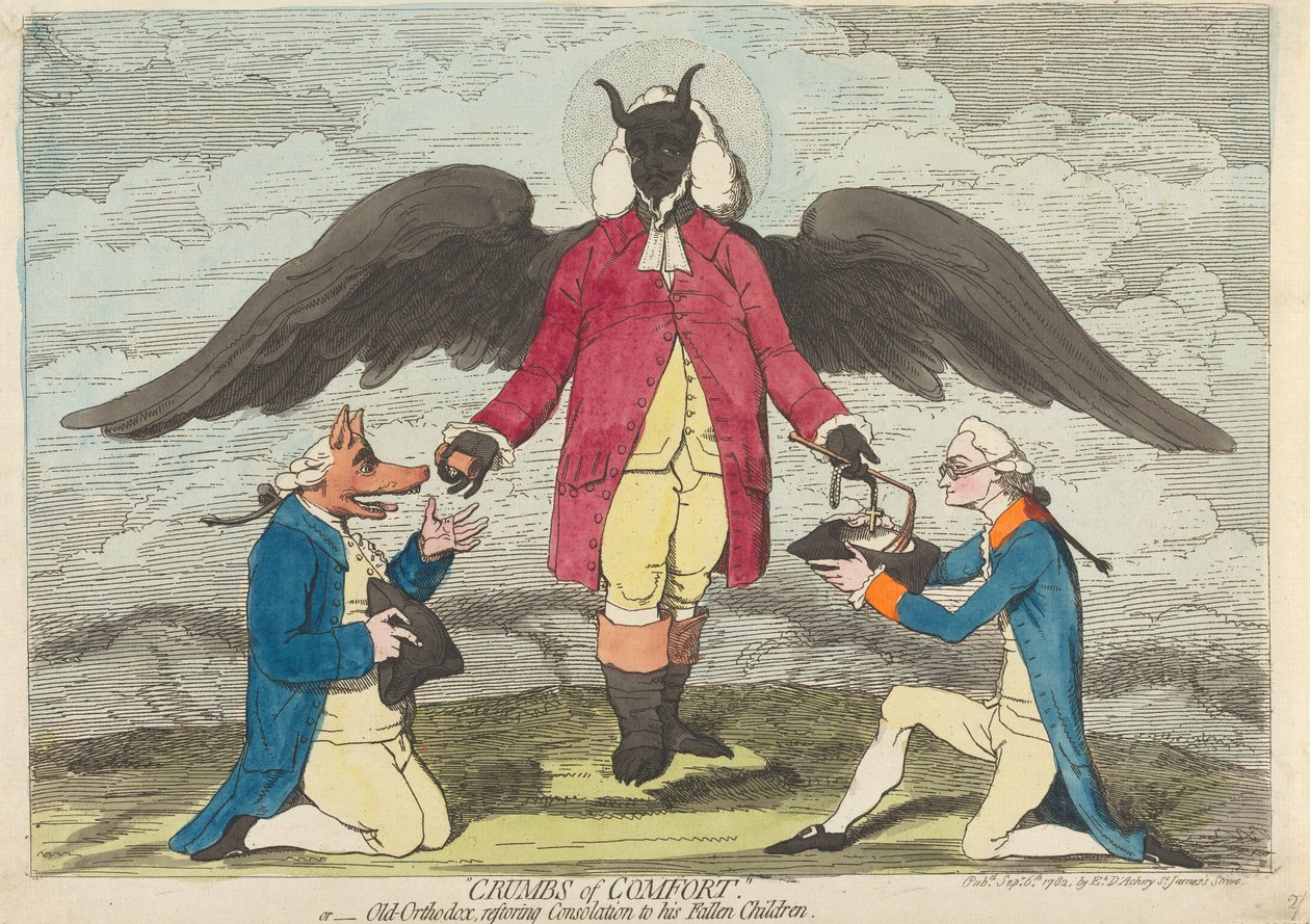 Krümel des Trostes - oder - Alt-Orthodoxe tröstet seine gefallenen Kinder von James Gillray