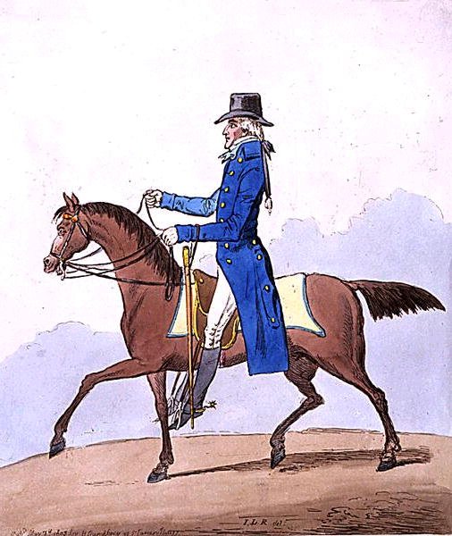 Reiterliche Eleganz, oder Ein edler Schotte, verwandelt von James Gillray
