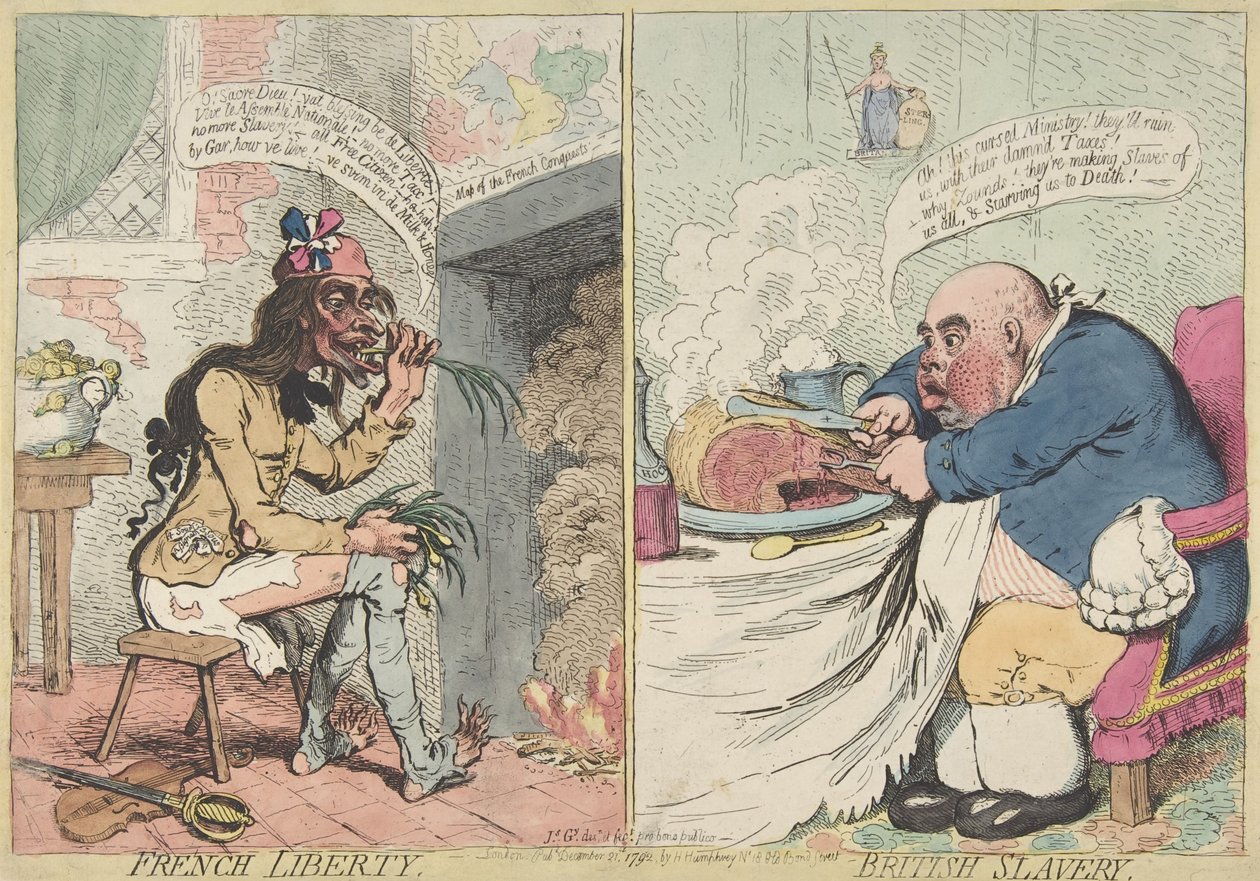 Französische Freiheit. Britische Sklaverei von James Gillray