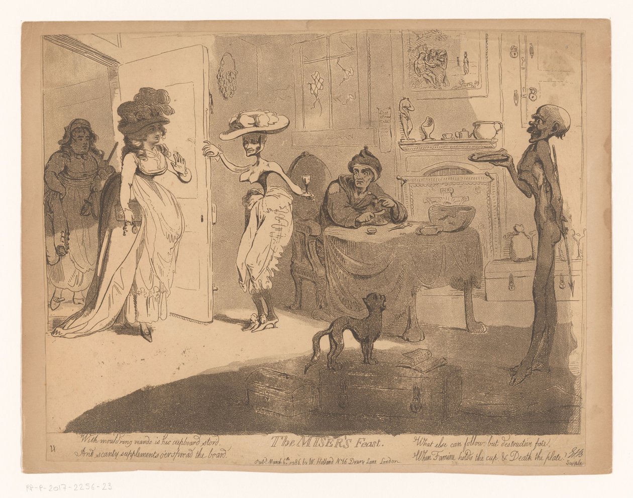 Das Fest des Geizhalses von James Gillray