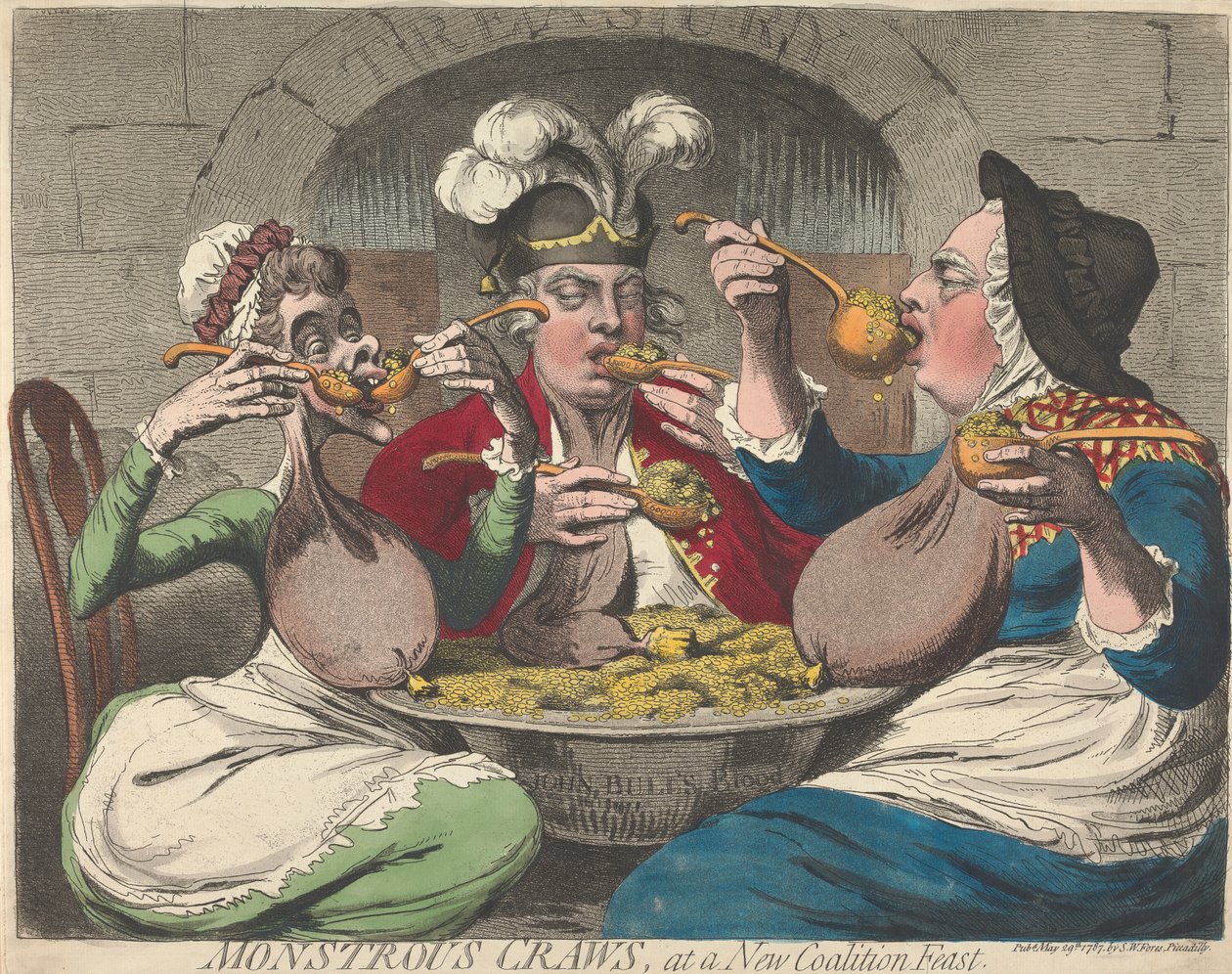 Monströse Krallen, bei einem neuen Koalitionsfest von James Gillray