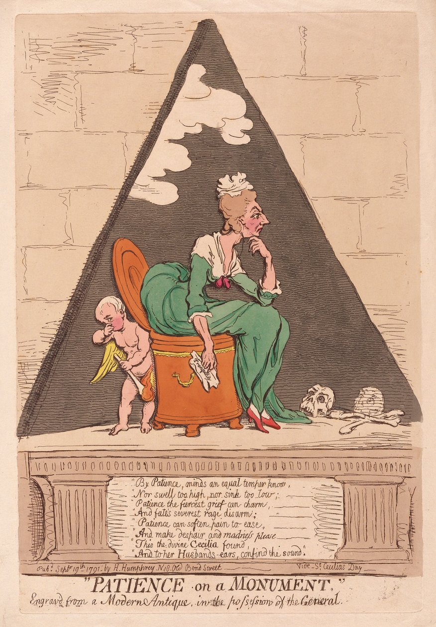 Geduld auf einem Denkmal von James Gillray