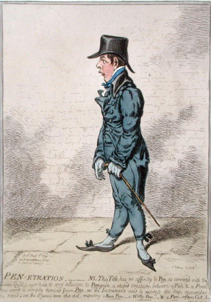 Pen-Etration, veröffentlicht von Hannah Humphrey im Jahr 1799 von James Gillray