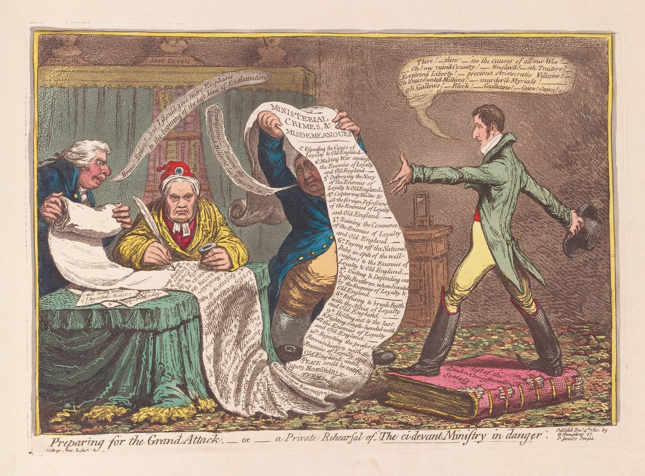 Vorbereitung für den großen Angriff (veröffentlicht 1801) von James Gillray